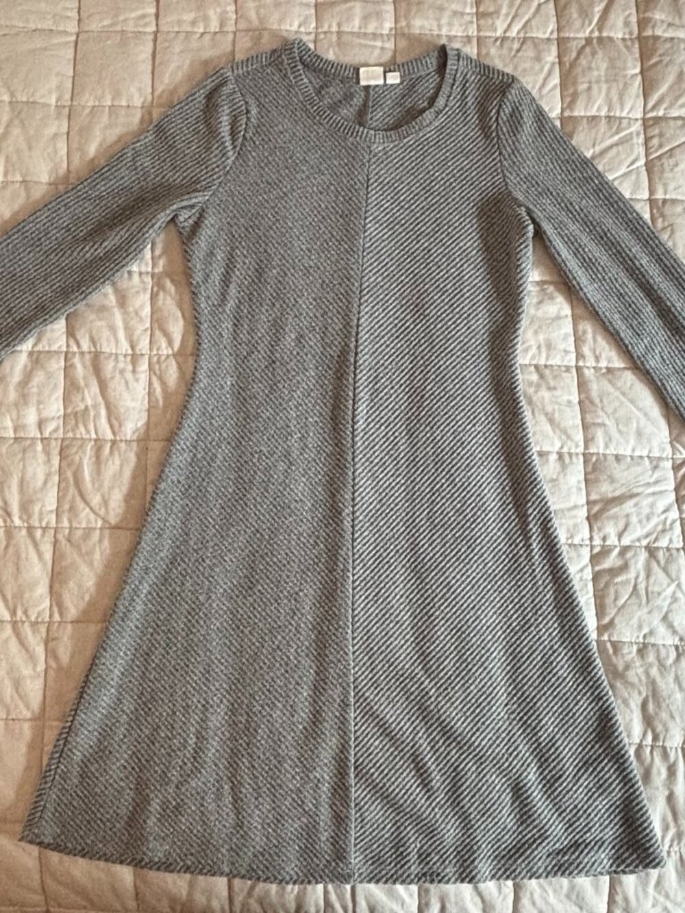 Grey Ribbed Gap Sweater Dress
